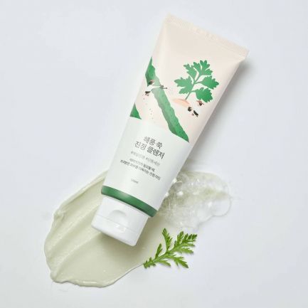 Заспокійлива очищуюча пінка з полином Round Lab MUGWORT Calming Cleanser 0068 фото