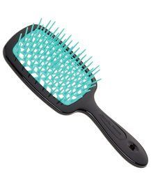Щітка для волосся JANEKE SUPERBRUSH ORIGINAL Standard, чорна з бірюзовим 0305 фото