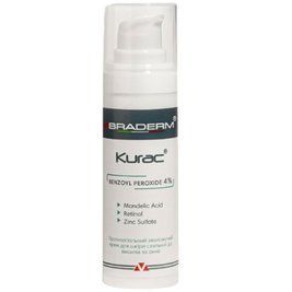 Нічний крем з бензоїл пероксидом Braderm Kurac Cream, 30мл 0424 фото