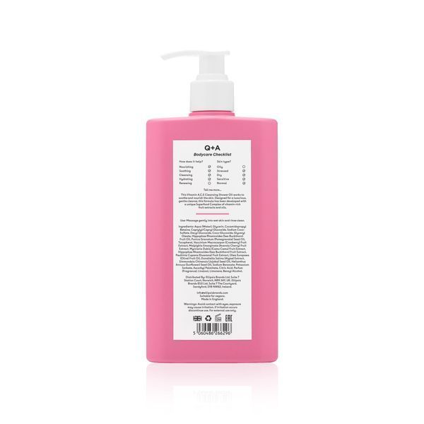 Вітамінізована олія для душу Q+A Vitamin A.C.E Cleansing Shower Oil, 250 мл 0553 фото