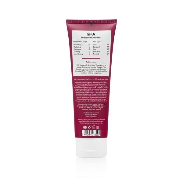 Очищувальний гель для тіла з гіалуроновою кислотою Q+A Hyaluronic Acid Body Wash, 250 мл 0554 фото