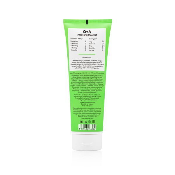 Скраб для тіла з AHA-кислотами Q+A AHA Exfoliator Body Scrub, 250 мл 0556 фото